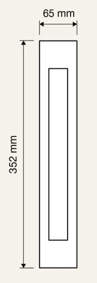 Art Nouveau door handle set French gold 6.5 x H. 35.2 cm - Hotel & Restaurant Accessories