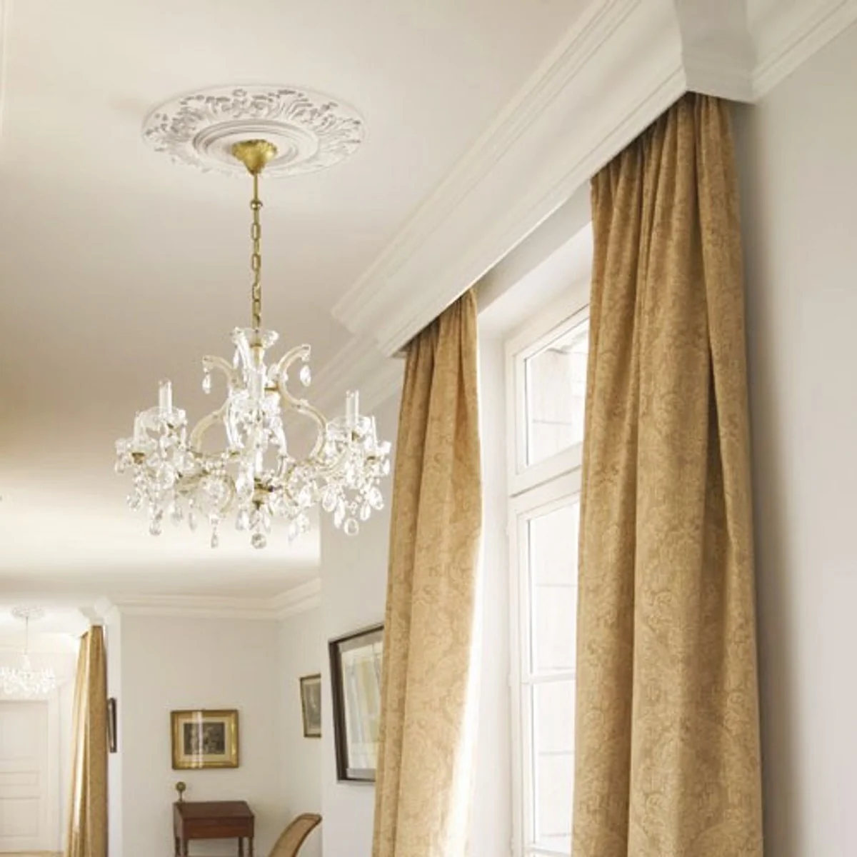 Stucco rosette 47 x 47 cm Ceiling stucco Ceiling rosette Stucco rosette Wall rosette Baroque Jugendstil