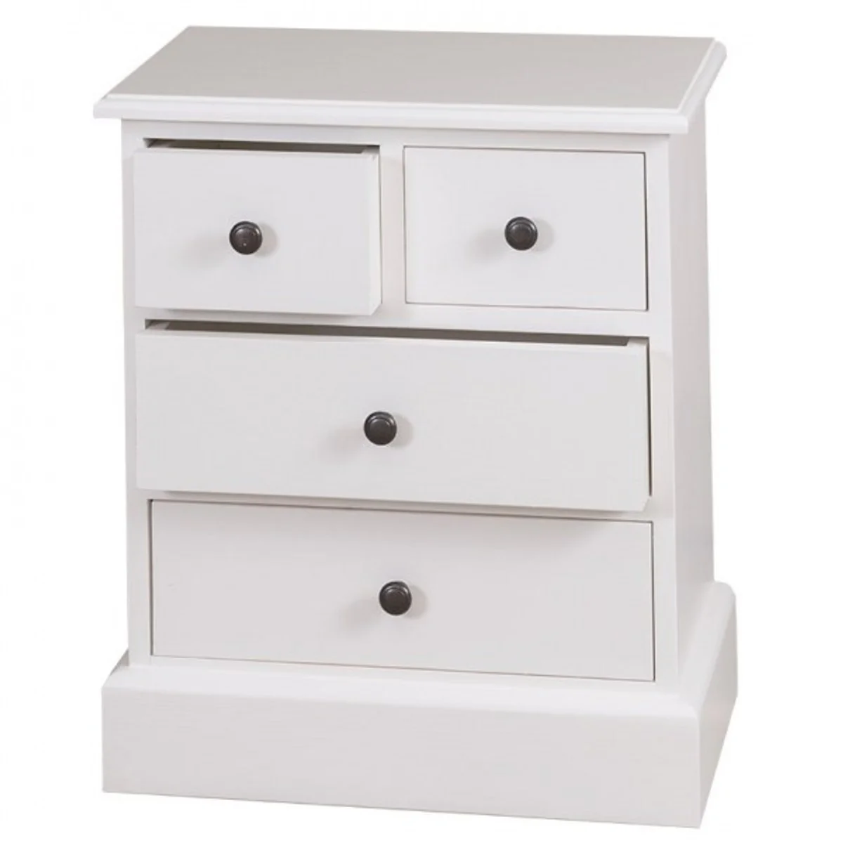 Country house style chest of drawers with 4 drawers - Art Nouveau shabby chic furniture - solid wood nightstand