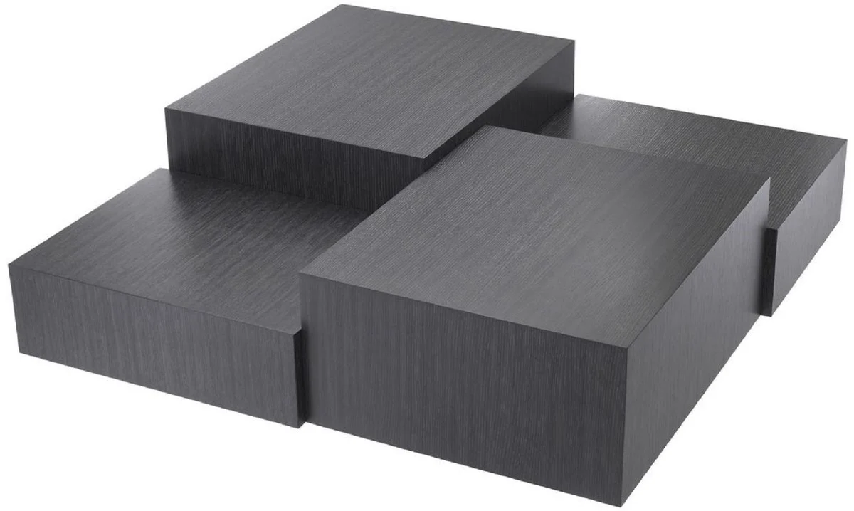 Luxury living room coffee table gray 112 x 112 x H. 40 cm - living room table with 3 different table heights - luxury furniture