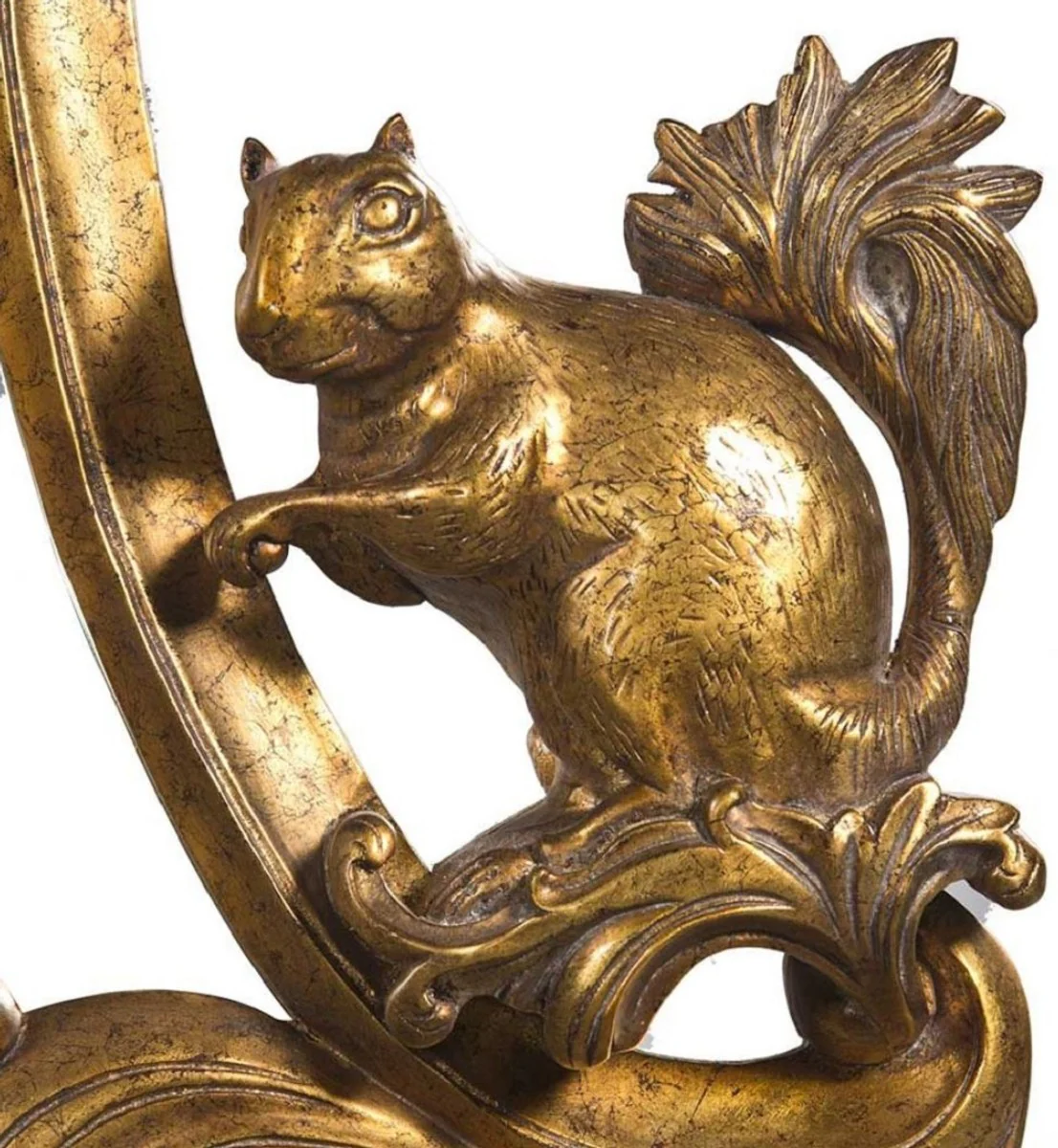 Luxury baroque mirror antique gold 128 x 8 x H. 223 cm - Magnificent hand-carved wall mirror in baroque style - antique style wardrobe mirror - living room mirror - baroque furniture