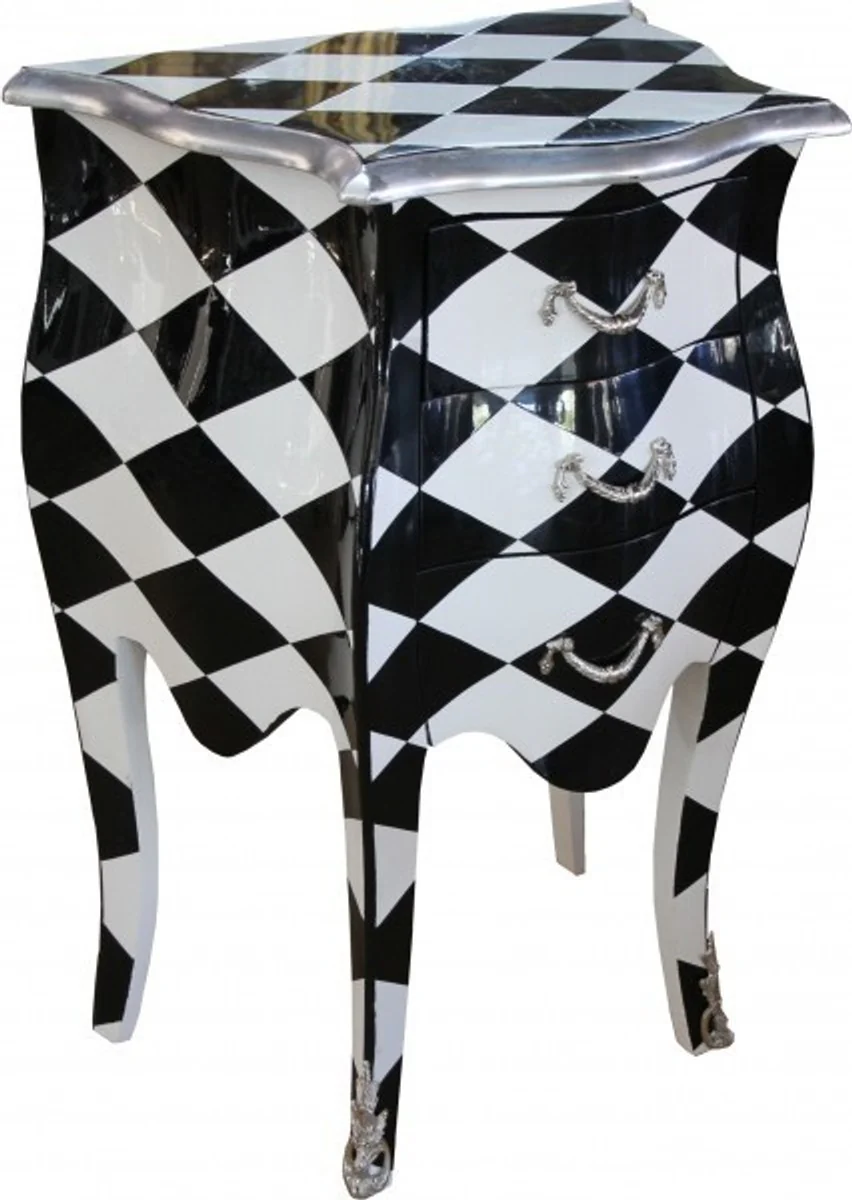 Baroque chest of drawers Karo H 73 cm W 52 cm - bedside table cabinet night cabinet