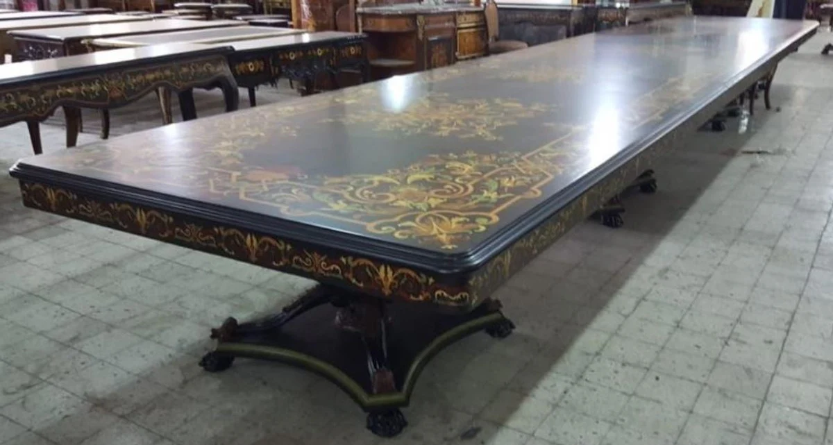 Baroque Dining Table Dark Brown - Various Sizes - Huge Ornate Solid Wood Dining Room Table - Hotel Restaurant Castle Furniture - Baroque Dining Room Furniture