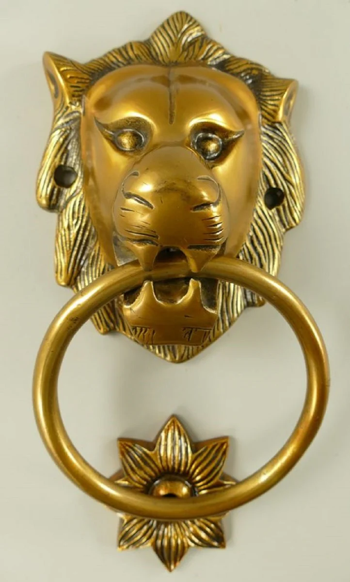 Baroque aluminum door knocker lion bronze H. 28 cm - Baroque decorative accessories