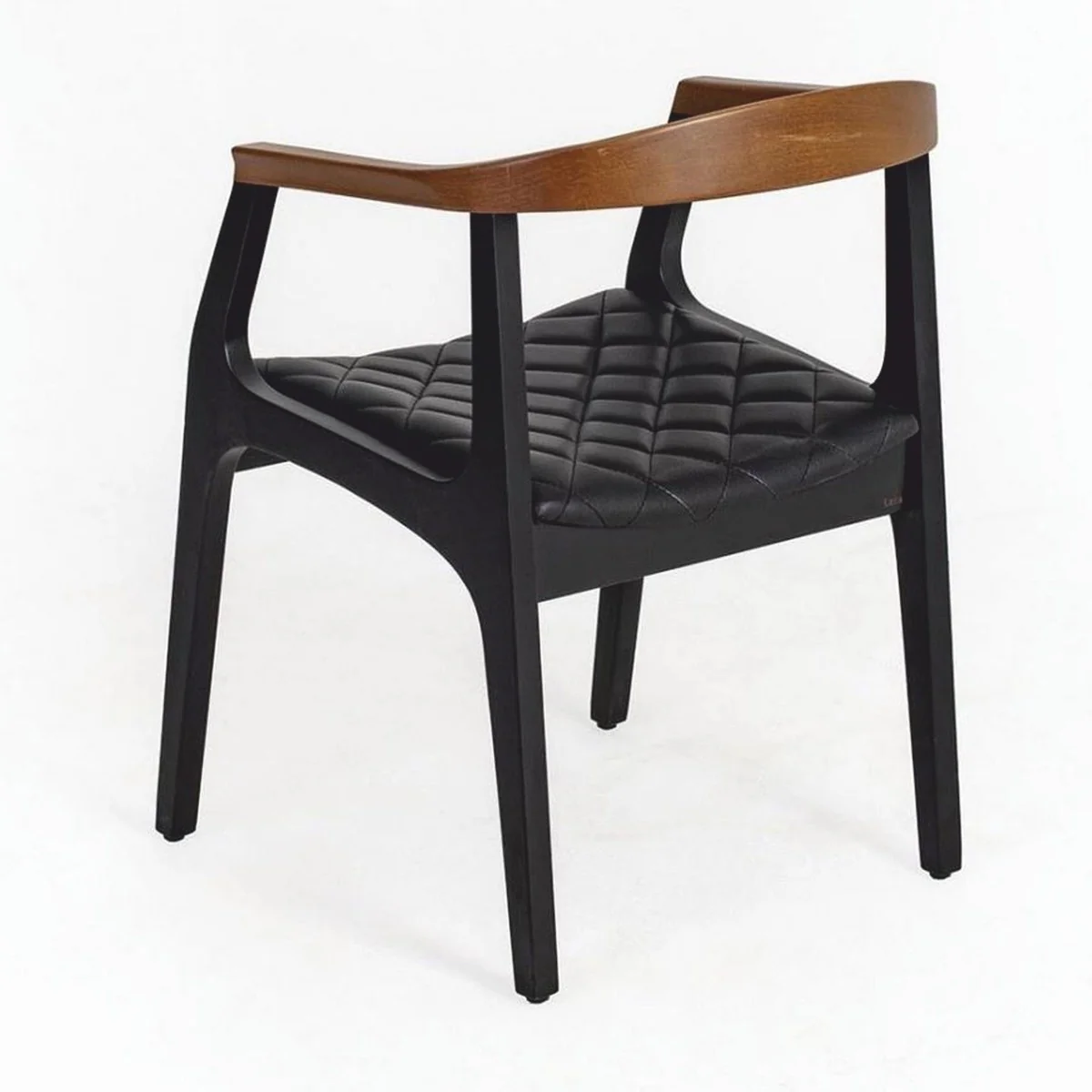 Luxury dining room chair with armrests black / brown - dining room furniture