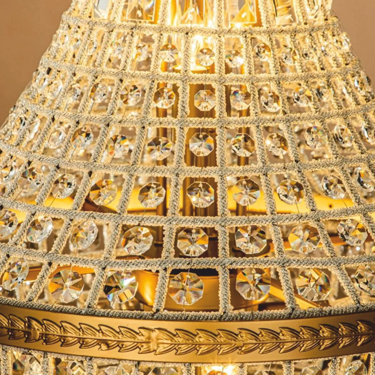 Baroque crystal chandelier gold Ø 50 x H. 110 cm - Baroque lights
