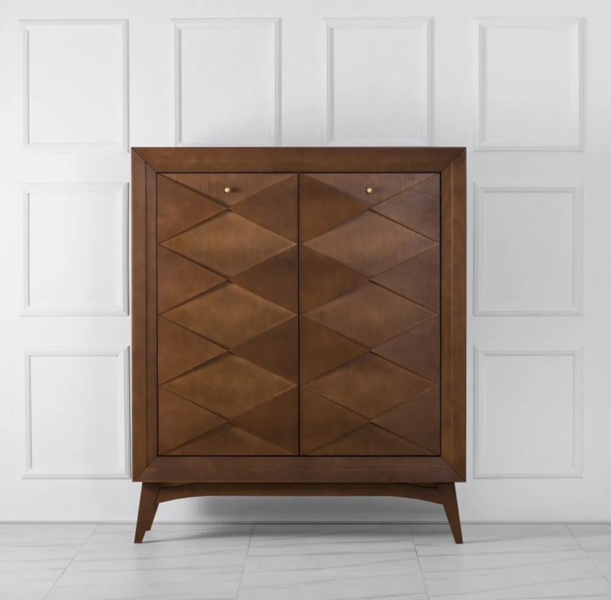 Luxury neoclassic chest of drawers wood colors brown 120 x H143 cm - sideboard art deco furniture