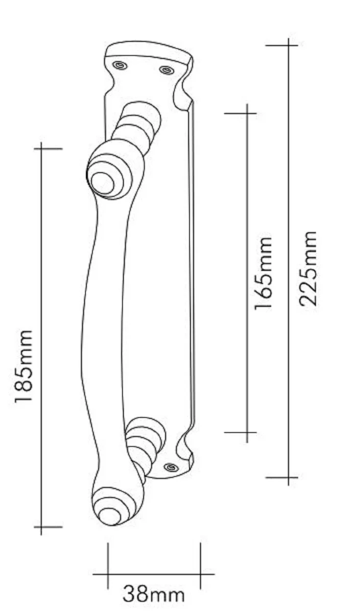 Luxury baroque door handle set gold 3.8 x H. 22.5 cm - Elegant door handles with 24 carat gold plating - Magnificent home accessories in the baroque style