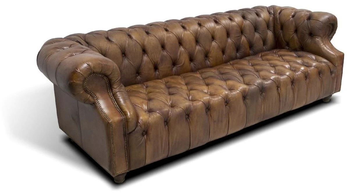 Luxury Chesterfield leather sofa 240 x 100 x H. 80 cm - Various colors - Real leather living room sofa - Chesterfield furniture