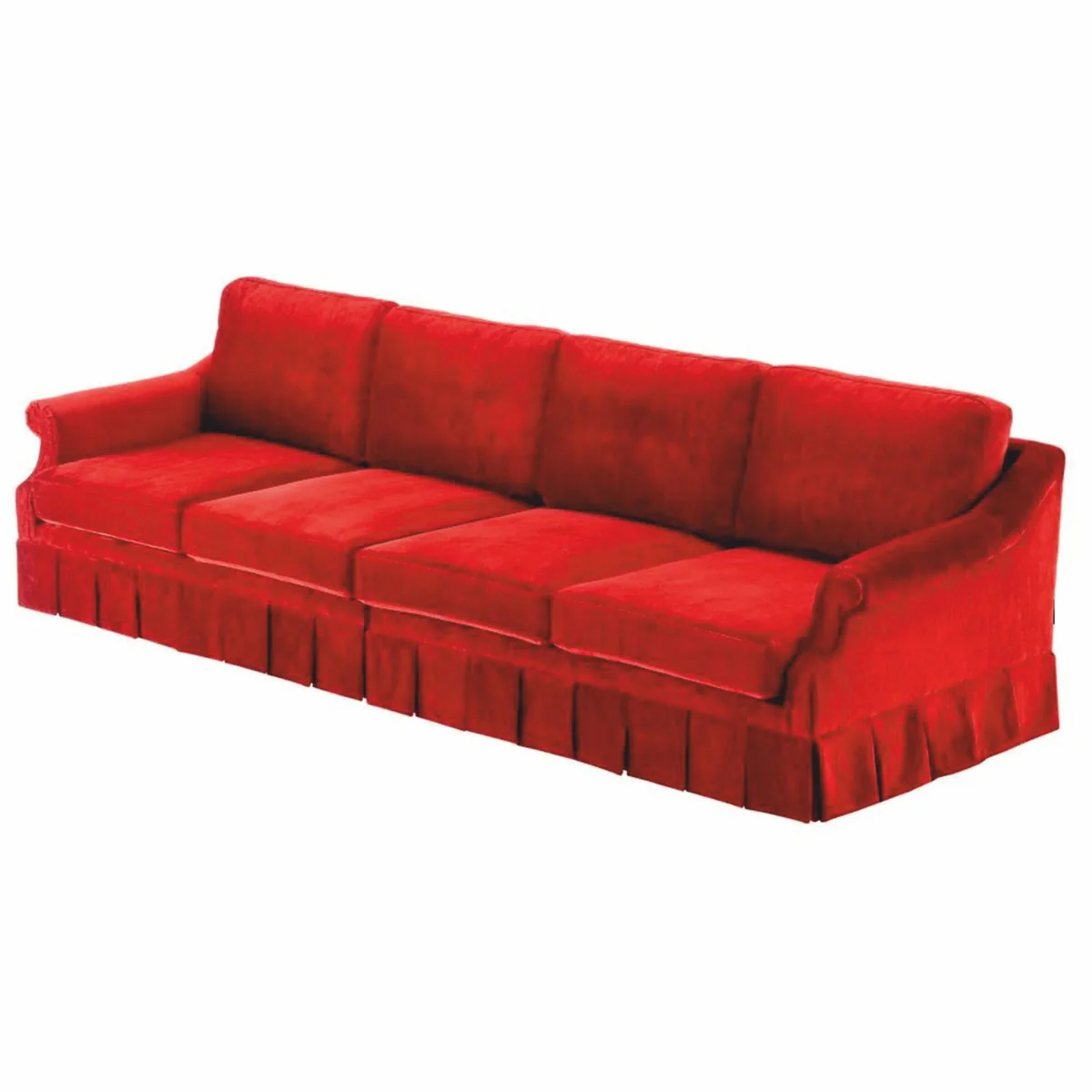 Luxury Velvet Sofa Red 316 cm - Luxury Living Room & Hotel Furniture