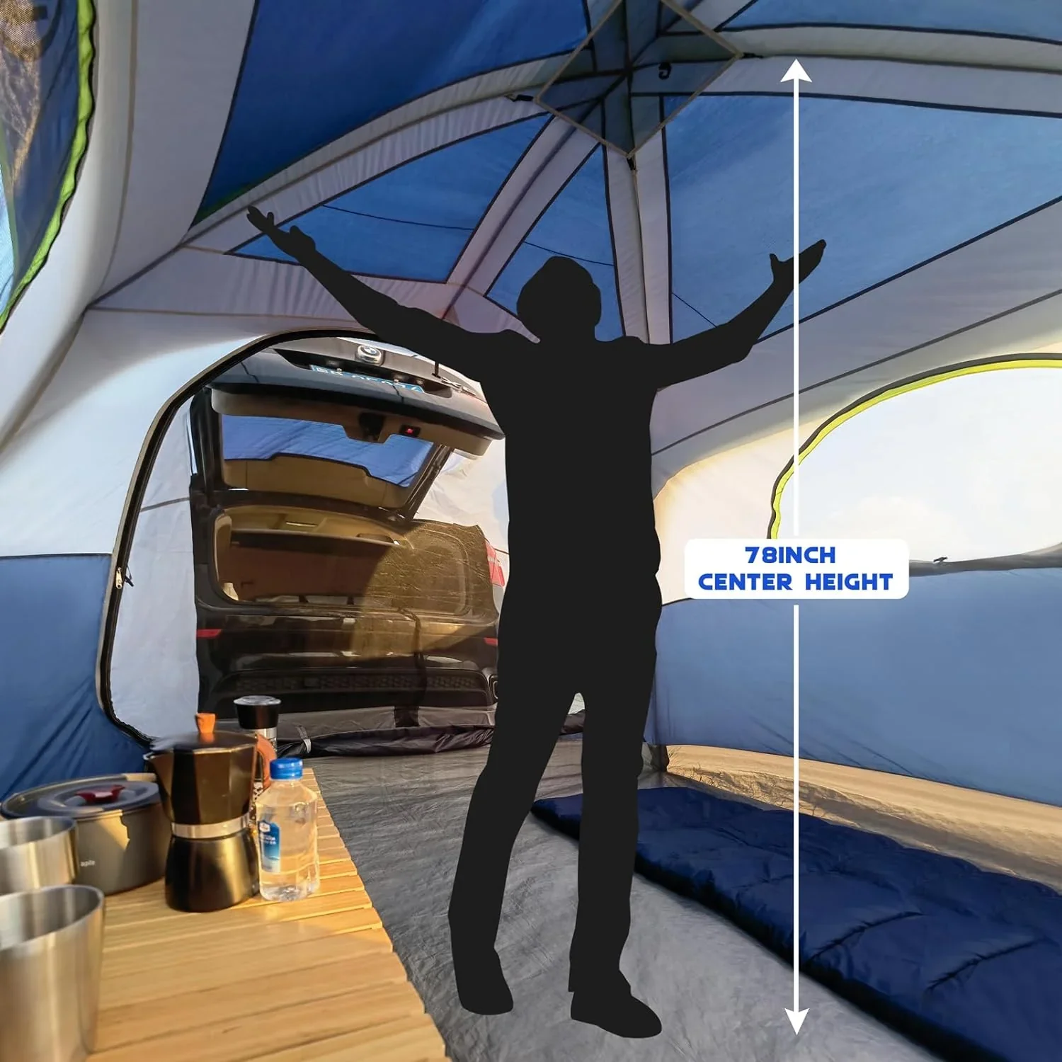 SUV Tent for Camping 6-Person SUV Tailgate Tent - Easy Set Up with Rainfly