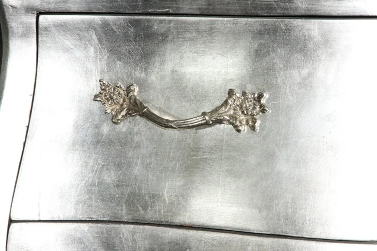 Baroque chest of drawers silver - handmade baroque furniture