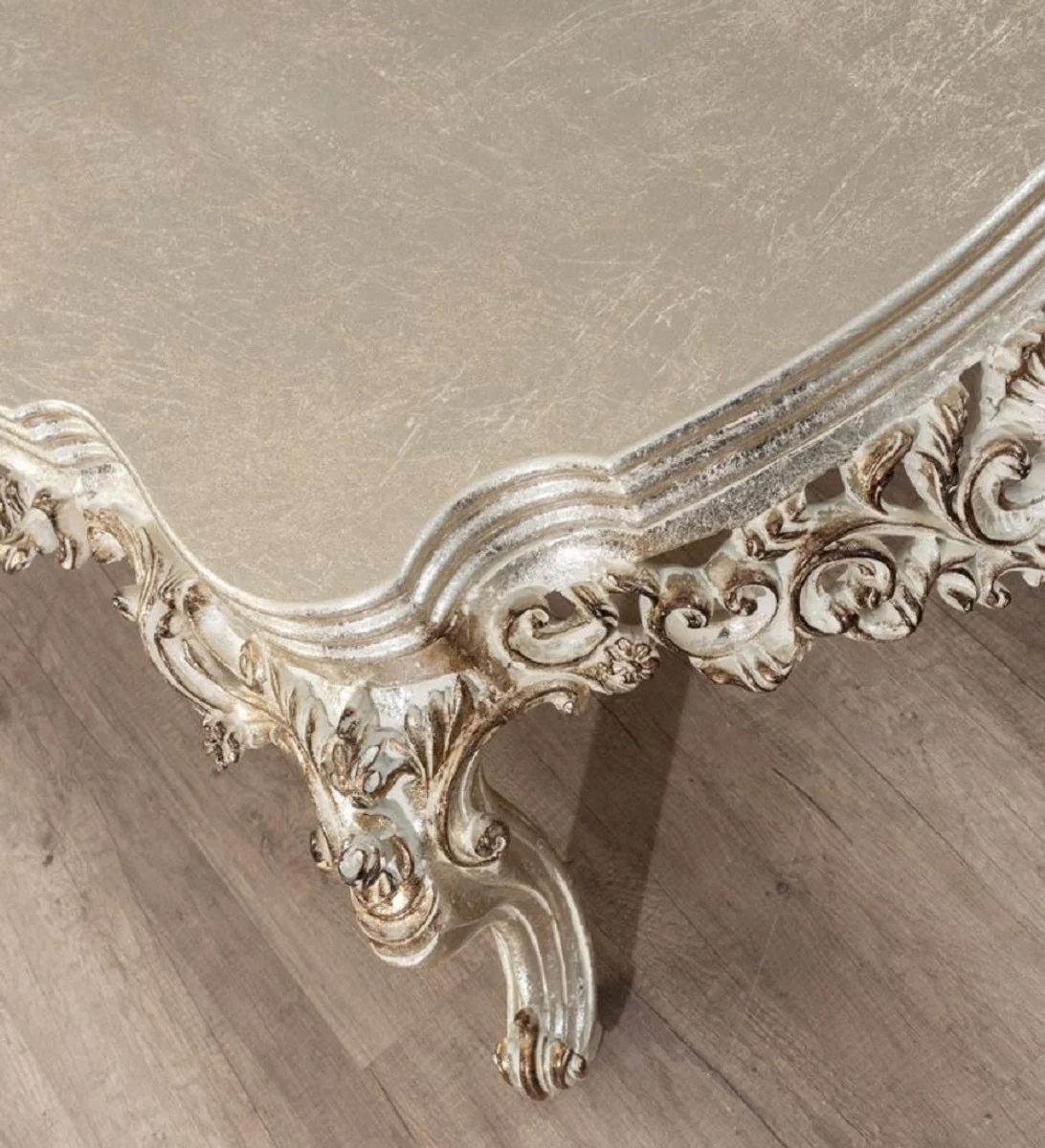 Luxury Baroque Coffee Table Antique Gold - Handcrafted Solid Wood Living Room Table in Baroque Style - Baroque Living Room Furniture - Noble & Magnificent