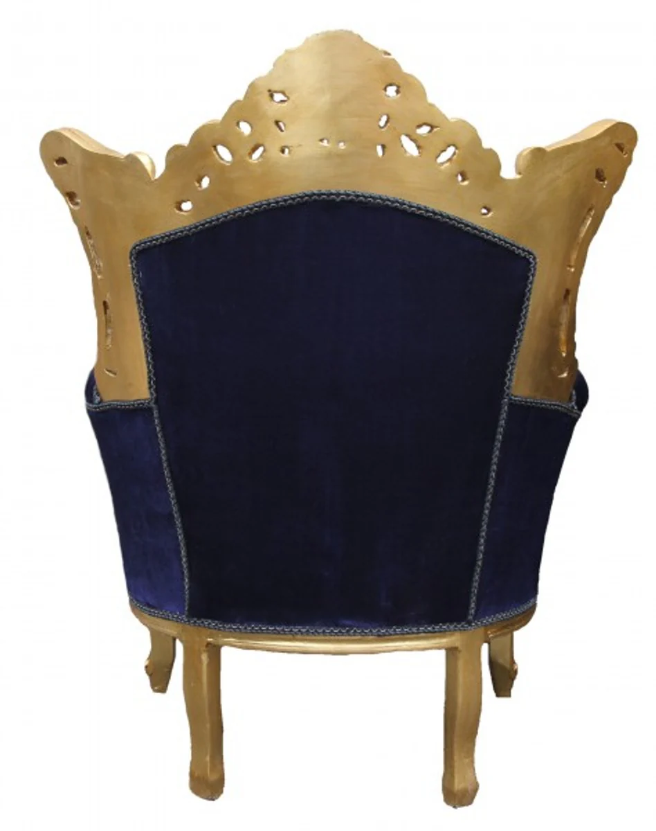 Barock Sessel Al Capone Mod2 Royalblau/Gold