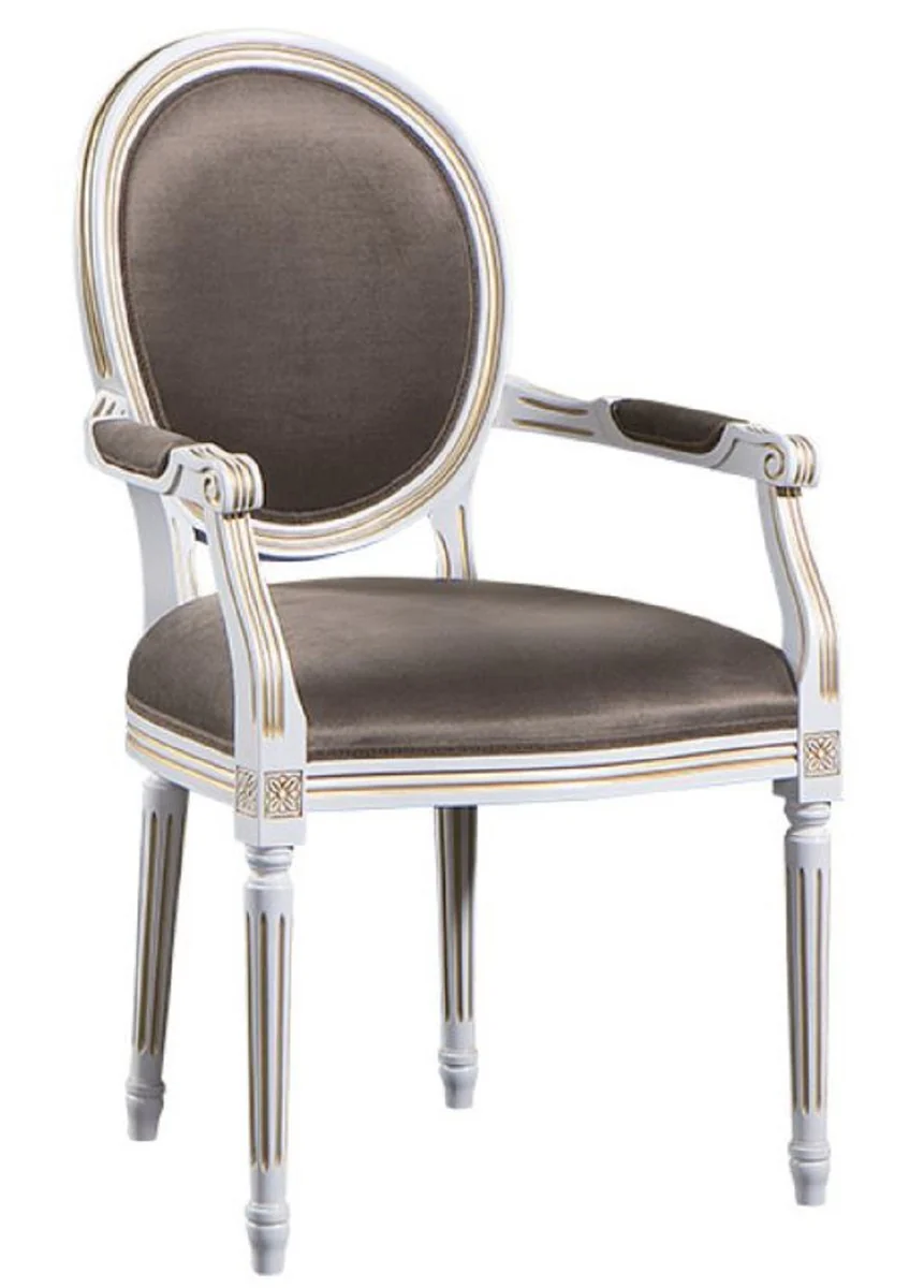 Luxury side table brown / gold - round solid wood side table - living room furniture - hotel furniture - luxury furniture