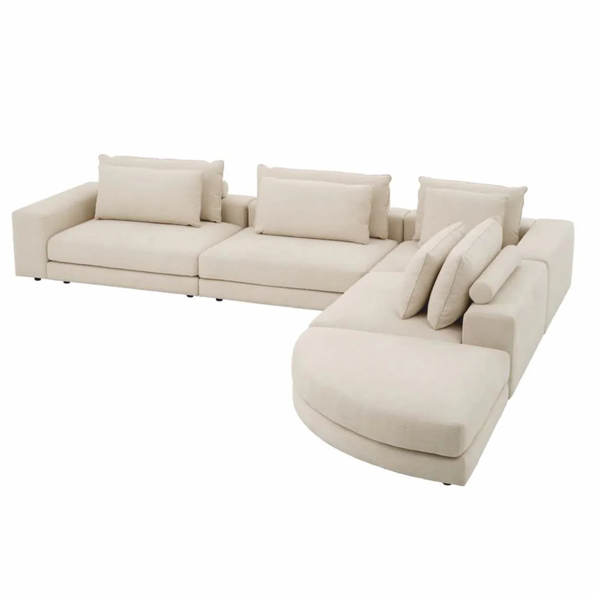 Luxury corner sofa beige / black 388 x 360 cm - Modular living room sofa - Luxury furniture