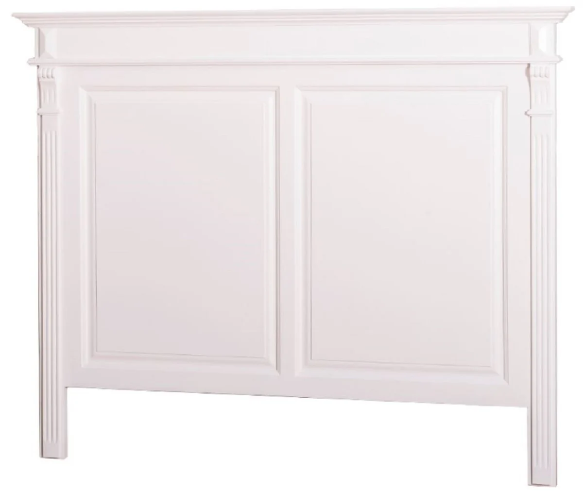 Country house style solid wood bed headboard white 160 x H. 126 cm - bedroom furniture in country house style