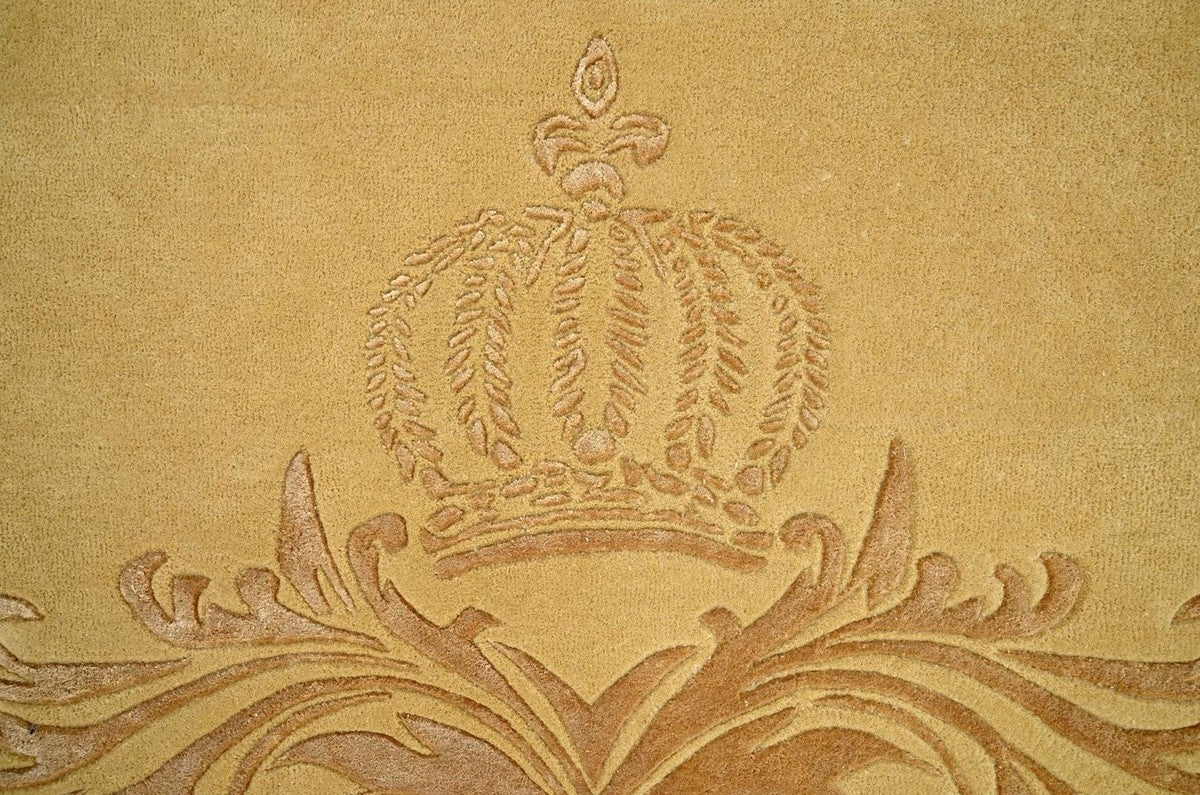 Pompöös by Luxury Baroque Carpet Crown by Harald Glööckler Gold 200 x 300 cm