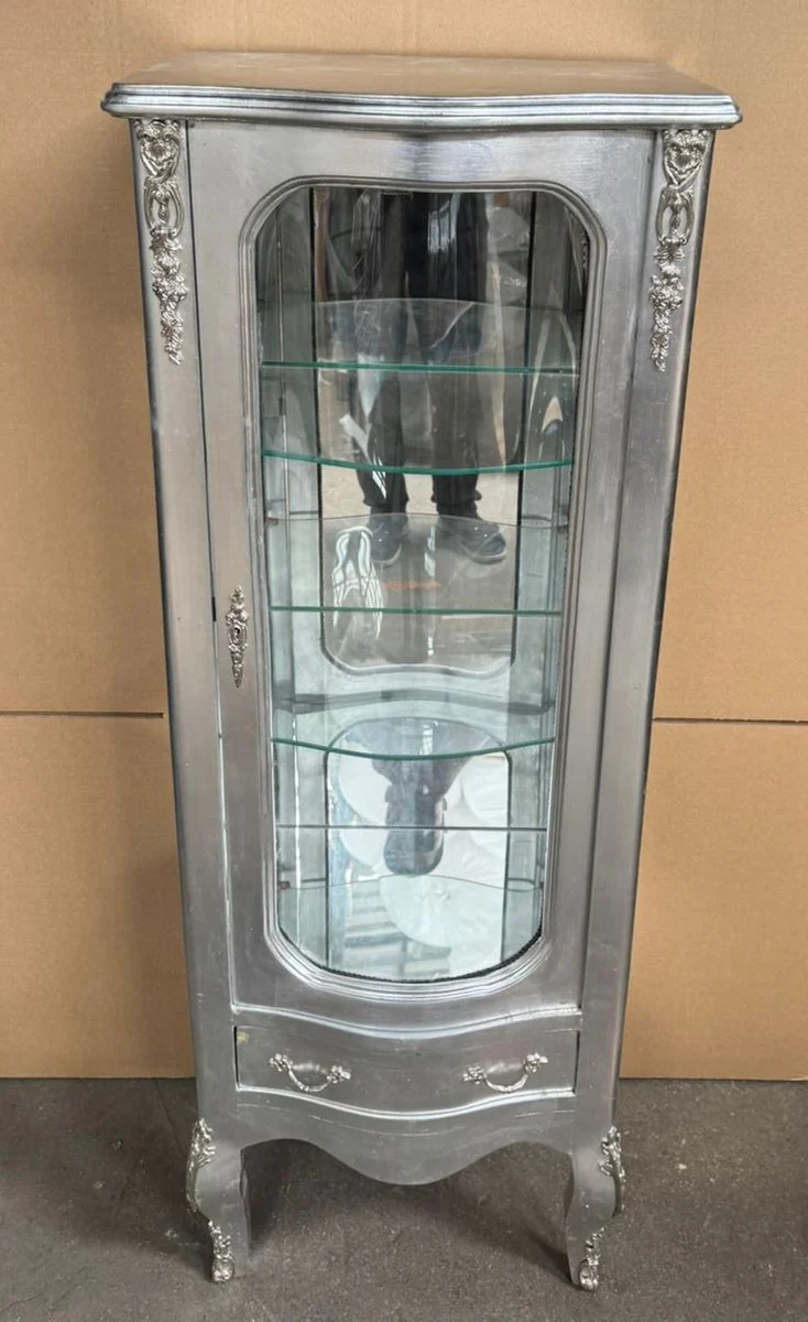 Baroque display cabinet silver H. 136 cm - Baroque furniture