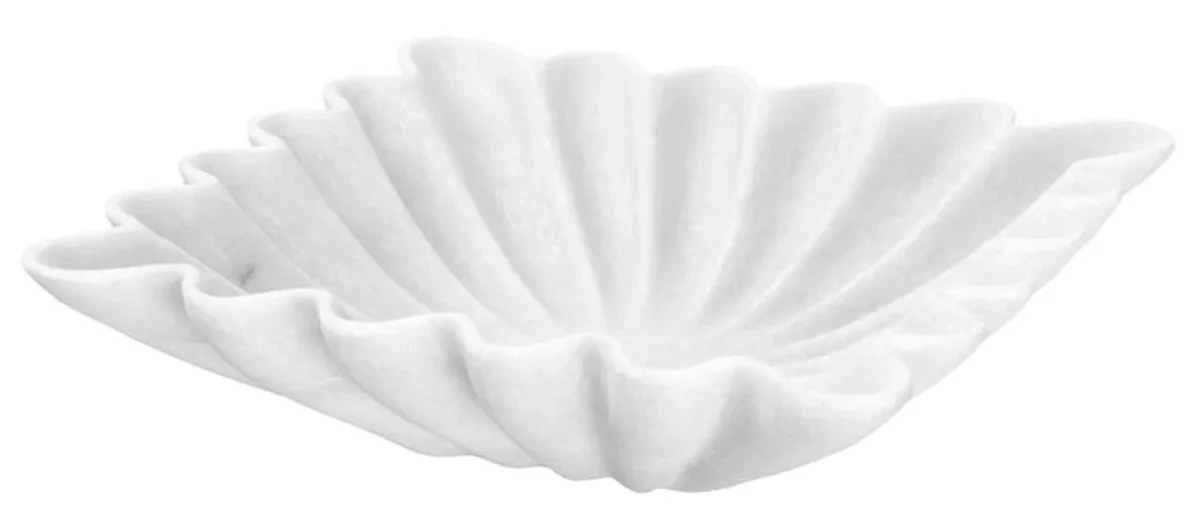 Luxury decorative marble bowl white 30.5 x 30.5 x H. 8 cm - decorative bowl - square fruit bowl - dining table decoration - decorative accessories - luxury accessories - luxury quality
