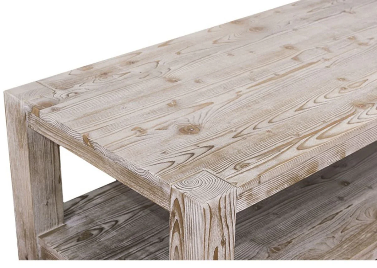 Country house style coffee table natural colors 120 x 60 x H. 45 cm - living room table in country house style