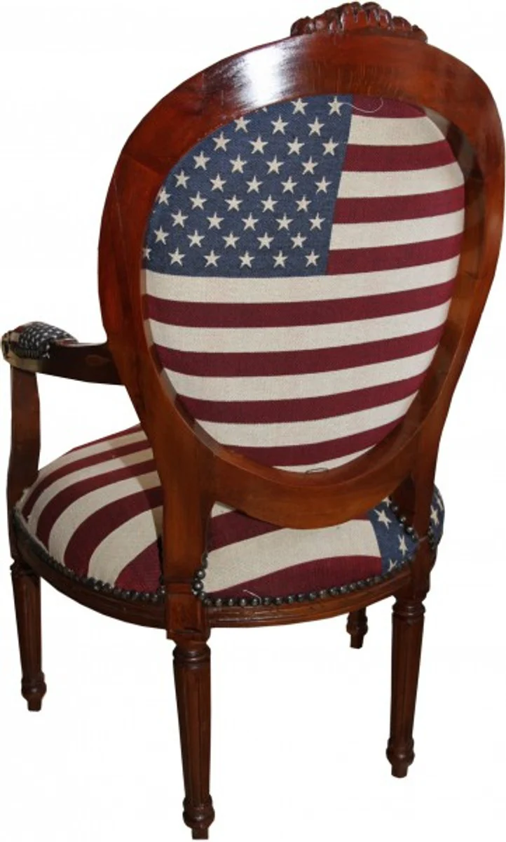Baroque Salon Chair USA Design / Mahogany Brown - USA Style