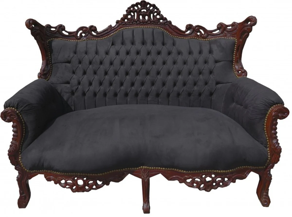 Baroque living room set black/brown - 2 sofa + 2 armchairs - Limited Edition!