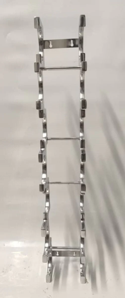 Aluminum wall wine rack silver H. 84 cm - decorative accessories