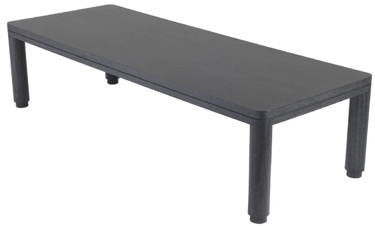 Luxury dining table anthracite gray 300 x 115 x H. 76 cm - Solid wood kitchen table - Rectangular dining room table - Luxury dining room furniture