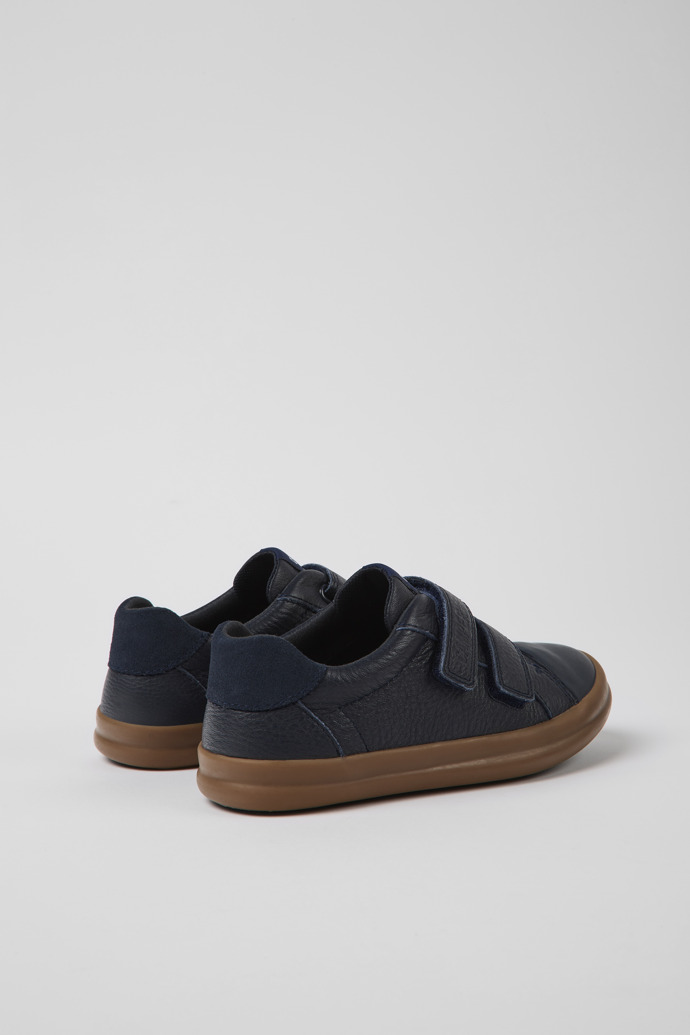 Pursuit Blue Leather and Nubuck Sneakers for Boys