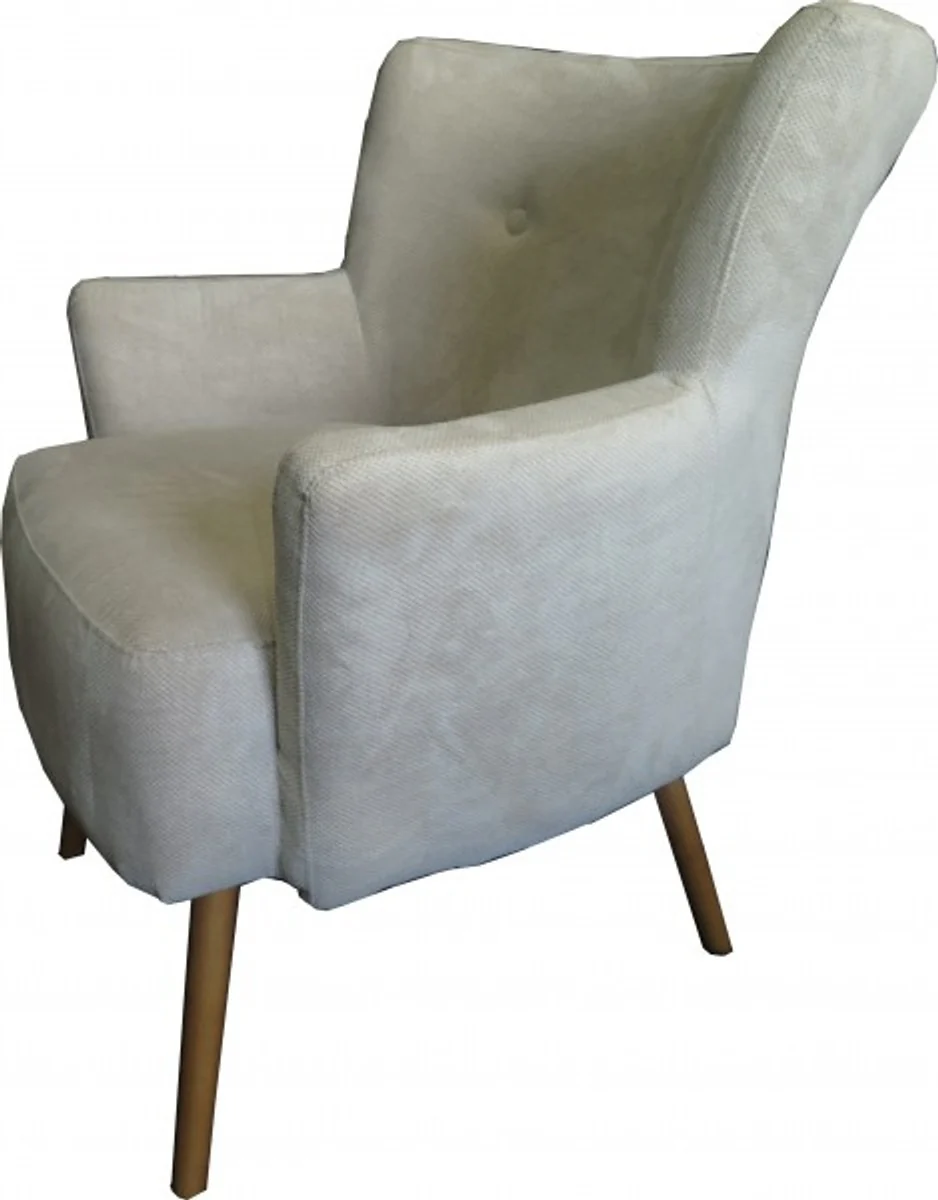 Retro salon chair beige-grey - cocktail chair 60s chair