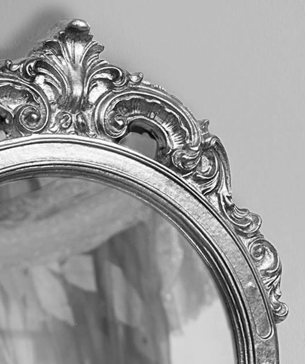 Baroque mirror silver 51 x 5 x H. 93 cm - Elegant wall mirror in baroque style - Baroque furniture