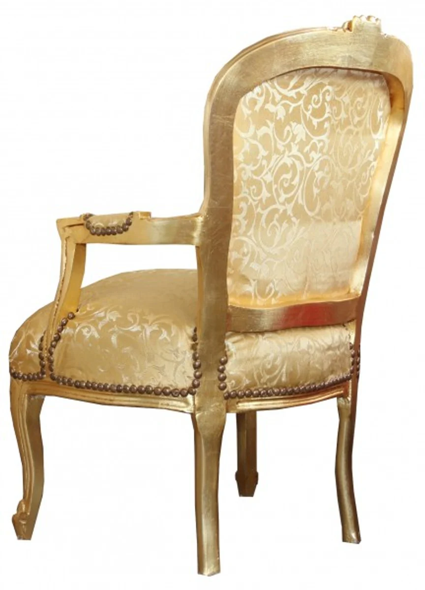 Baroque Salon Chair Gold Pattern / Gold