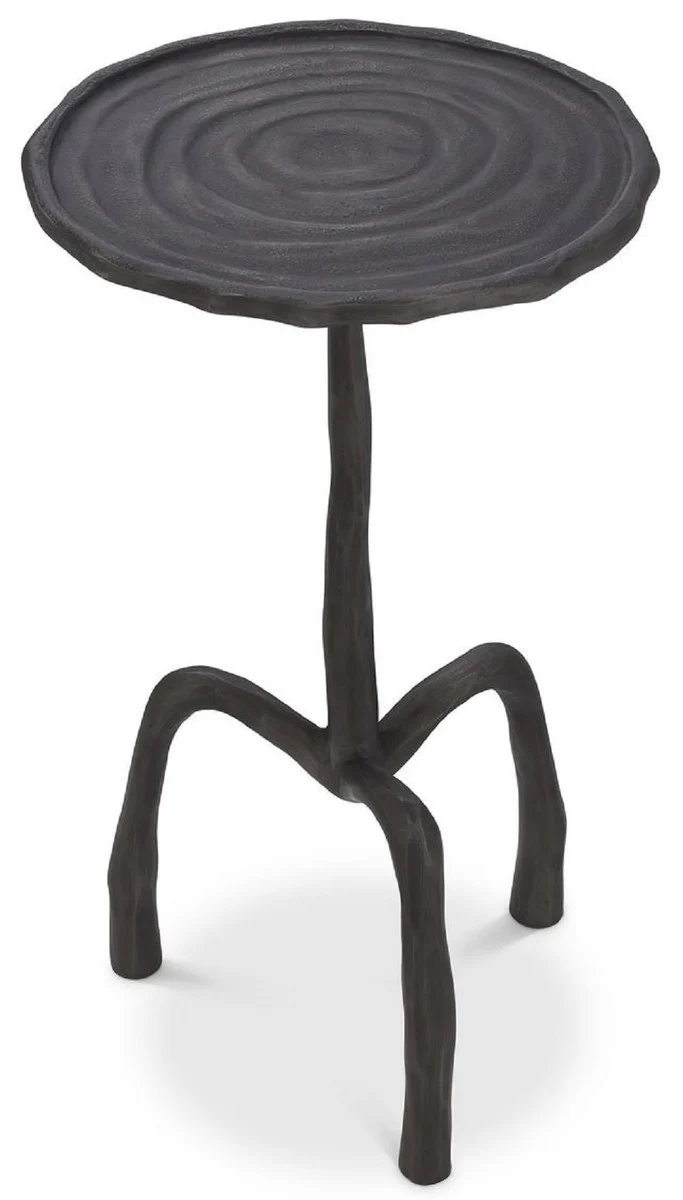 Luxury side table bronze color Ø 27.5 x H. 48 cm - Round metal table in wood look - Living room furniture - Luxury furniture