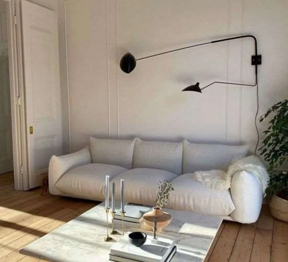 Luxury sofa gray 255 x 96 x H. 70 cm - Living room sofa - Hotel sofa - Living room furniture - Living room furniture - Hotel furniture - Luxury furniture - Luxury furniture