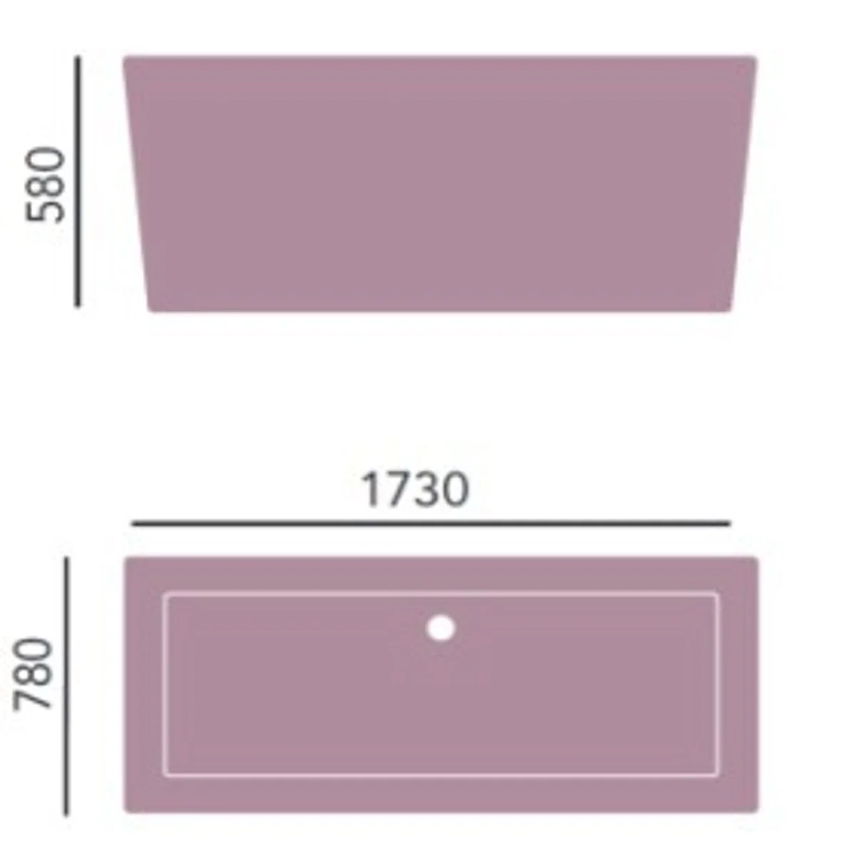 Art Deco bathtub freestanding white model He-Hea 1735mm - freestanding retro antique bathtub baroque