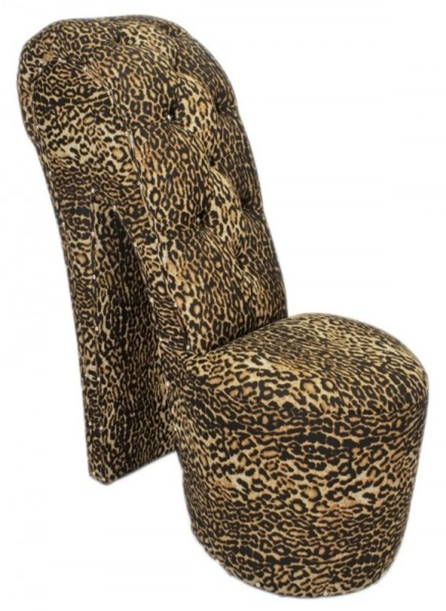 High heel armchair shoe armchair with decorative stones leopard - designer armchair - club furniture chair