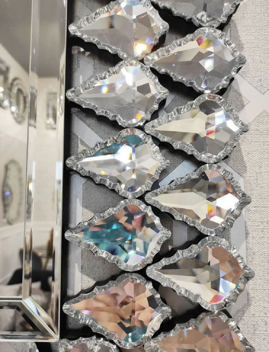 Art Deco crystal wall mirror 66, 2 x 3 x H. 96.6 cm - Rectangular living room mirror - Art Deco furniture