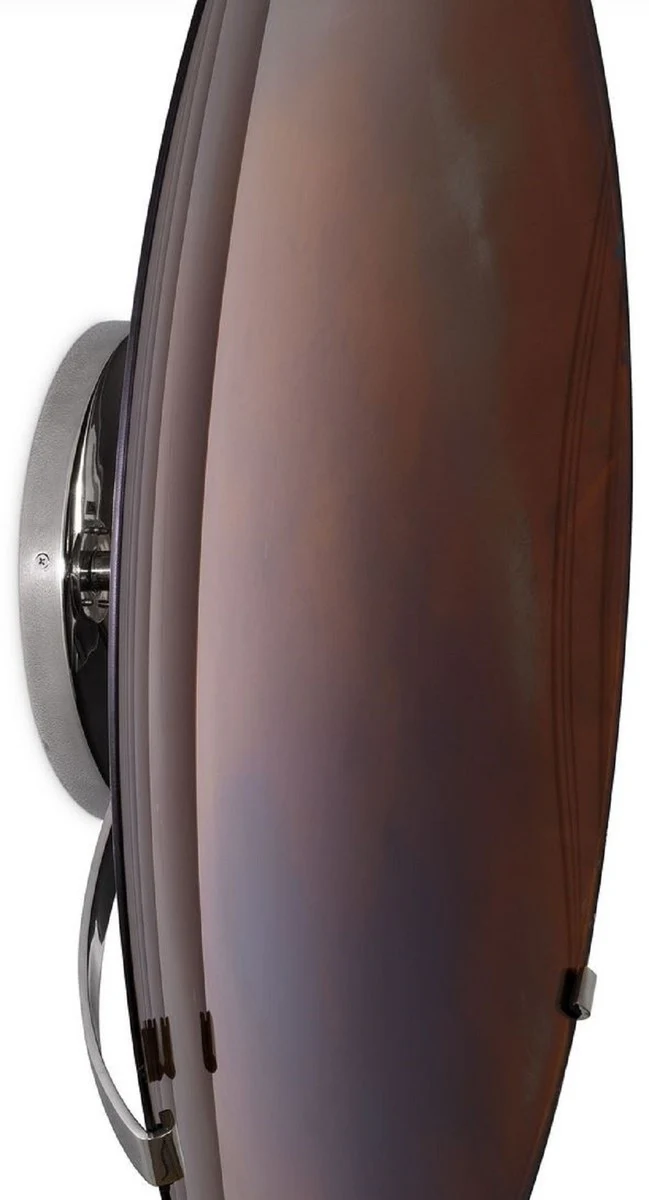 Luxury mirror purple Ø 104 cm - Round concave wall mirror with wall bracket - Luxury collection