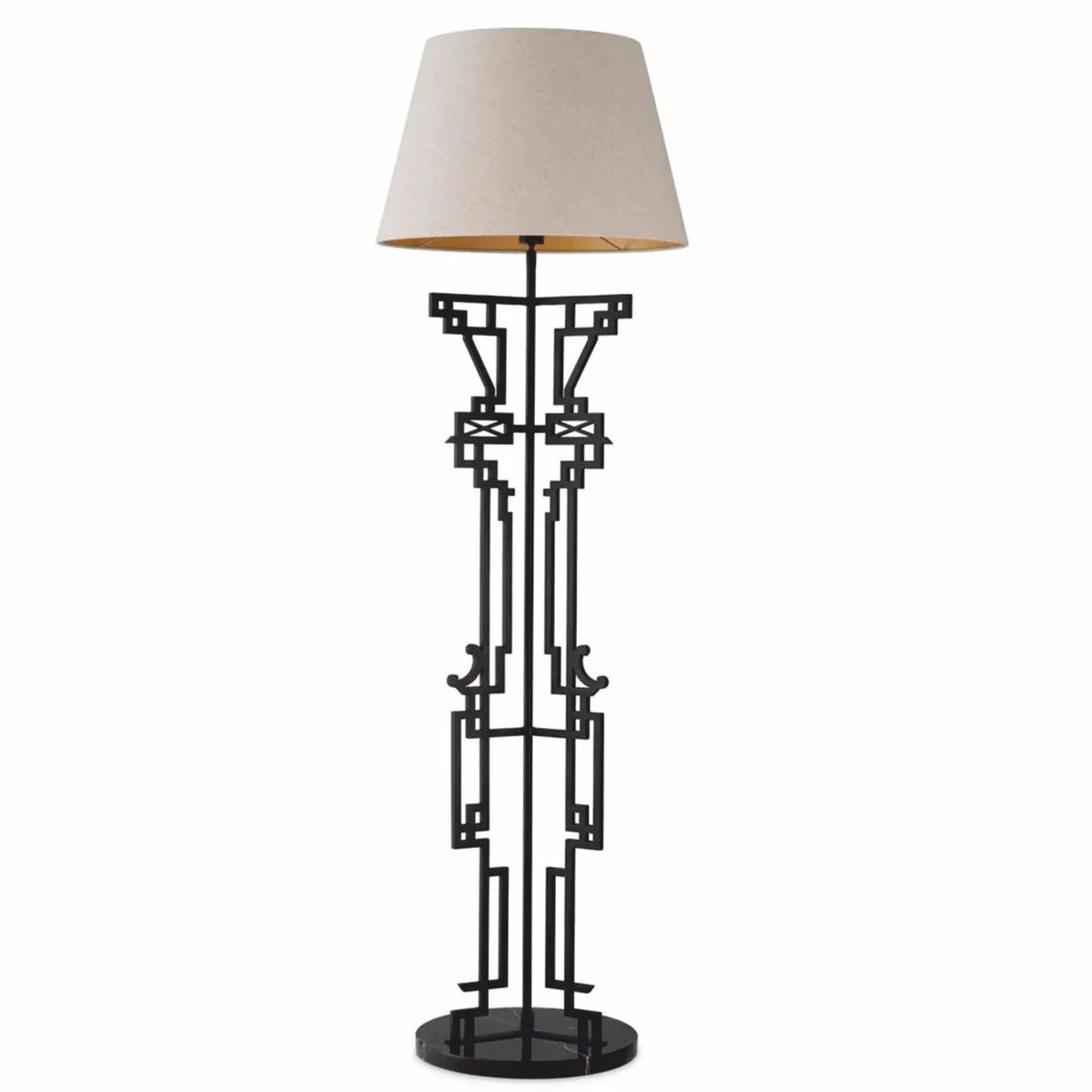 Luxury floor lamp matt black / beige H. 175 cm - Luxury Lights