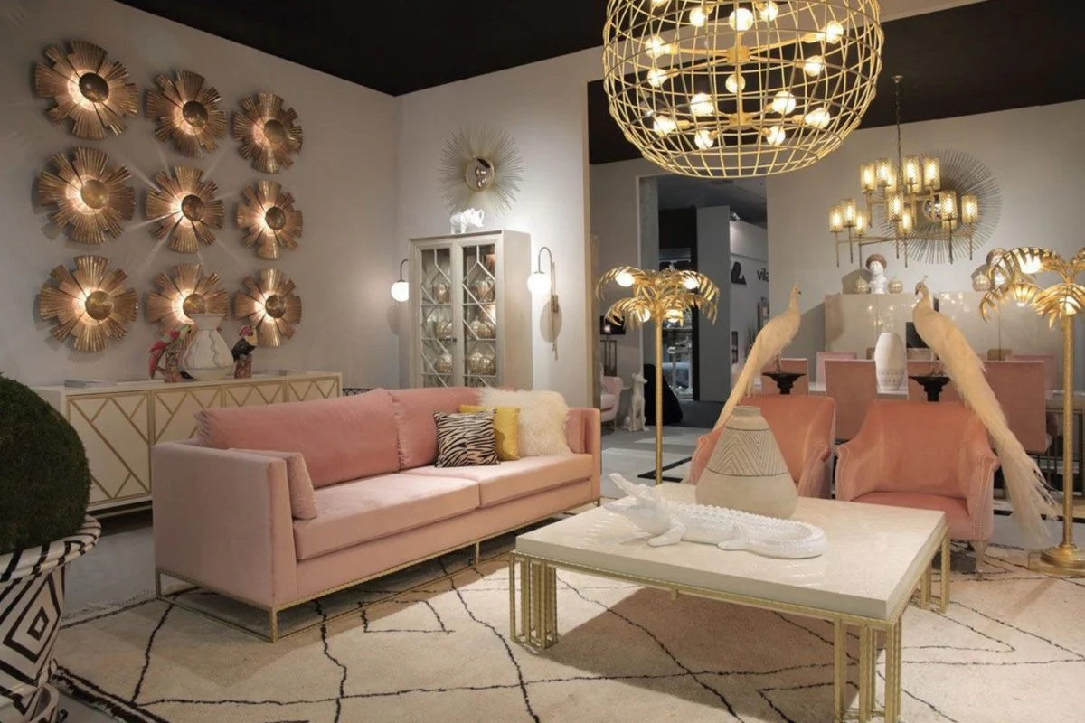 Luxury display cabinet light gray 110 x 42 x H. 220 cm - Elegant solid wood display cabinet with 2 glass doors - Luxury living room furniture