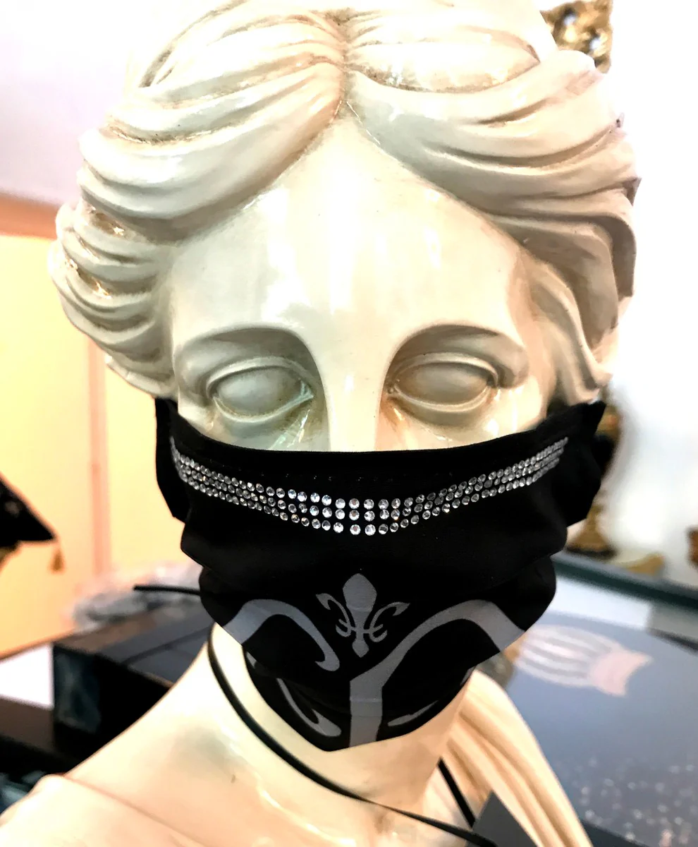 Bling Bling Mask Black / Silver - CP mask with glitter stones