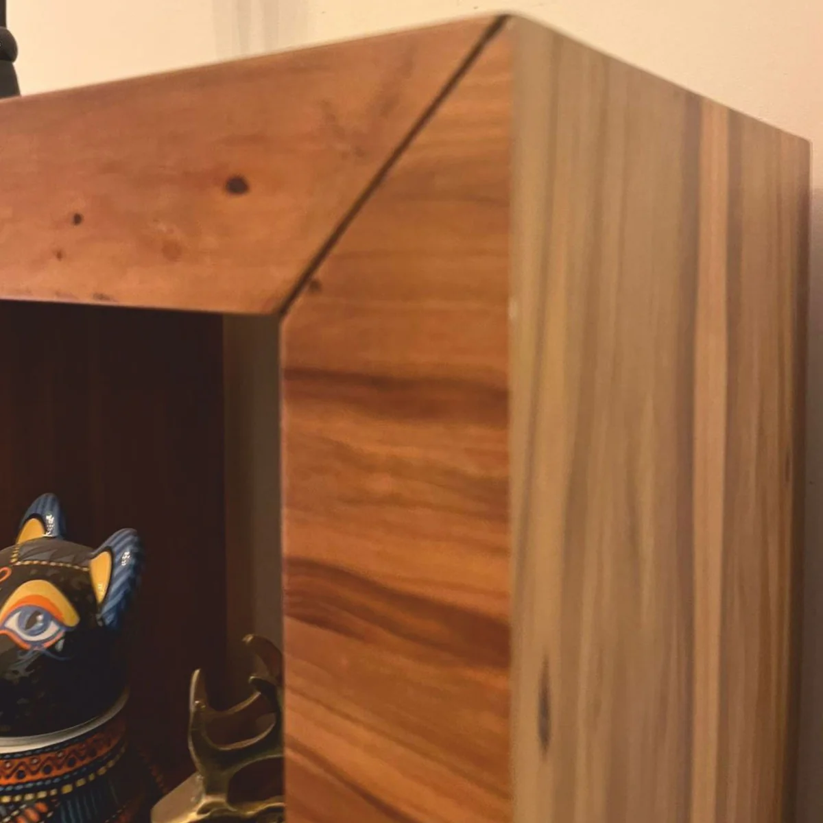 Luxury solid wood shelf cabinet brown H. 170 cm - exhibition piece