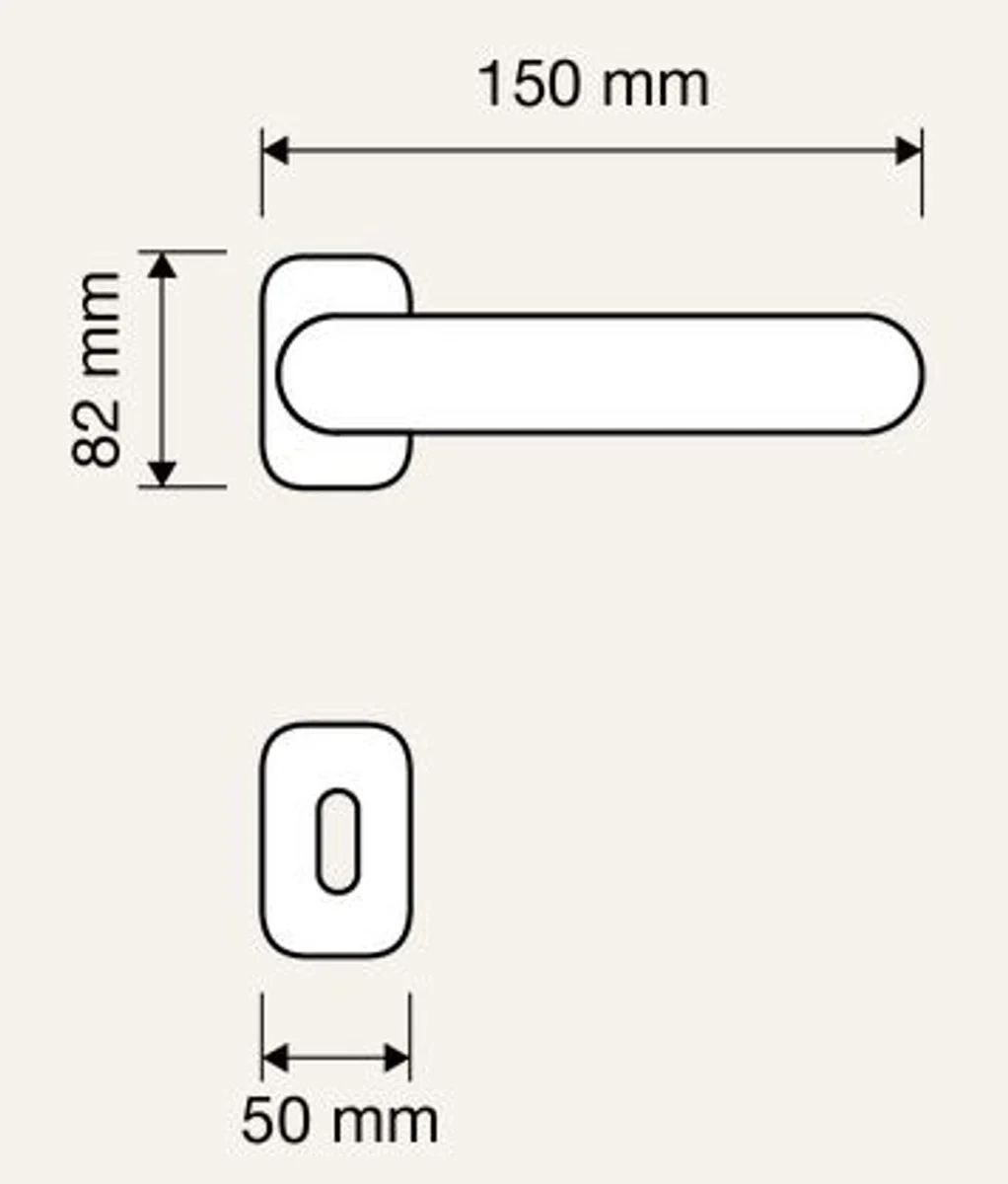 Baroque door handle set French gold 15 x H. 8.2 cm - Baroque decorative accessories