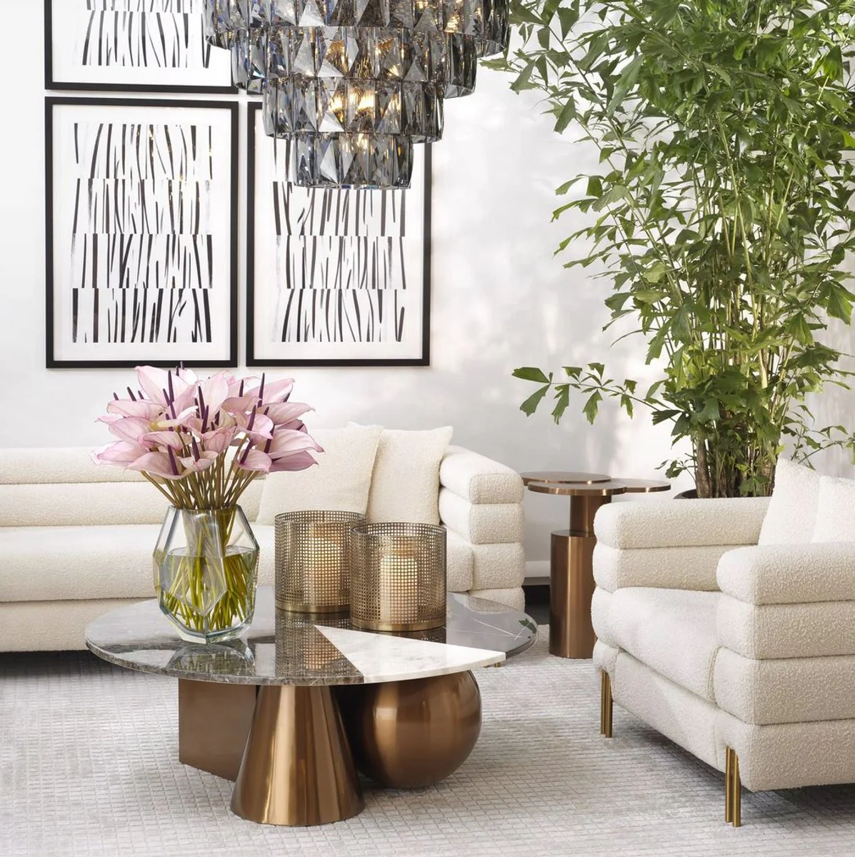 Luxury viscose carpet silver-sand colors 300 x 400 cm - hand-woven living room & hotel carpet - living room decoration accessories - luxury quality