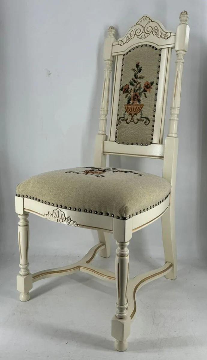 Country house style dining table with glass top brown / black 200 cm - Rustic dining room furniture