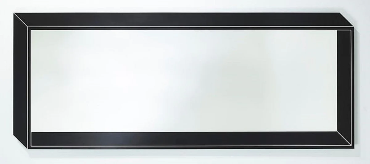 Luxury wall mirror black 67 x 2.5 x H. 167 cm - rectangular mirror with 3D look mirror frame - luxury collection