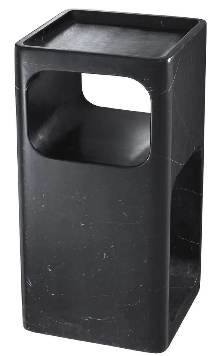 Designer marble side table black 28 x 28 x H. 55 cm - Living room furniture - Designer furniture