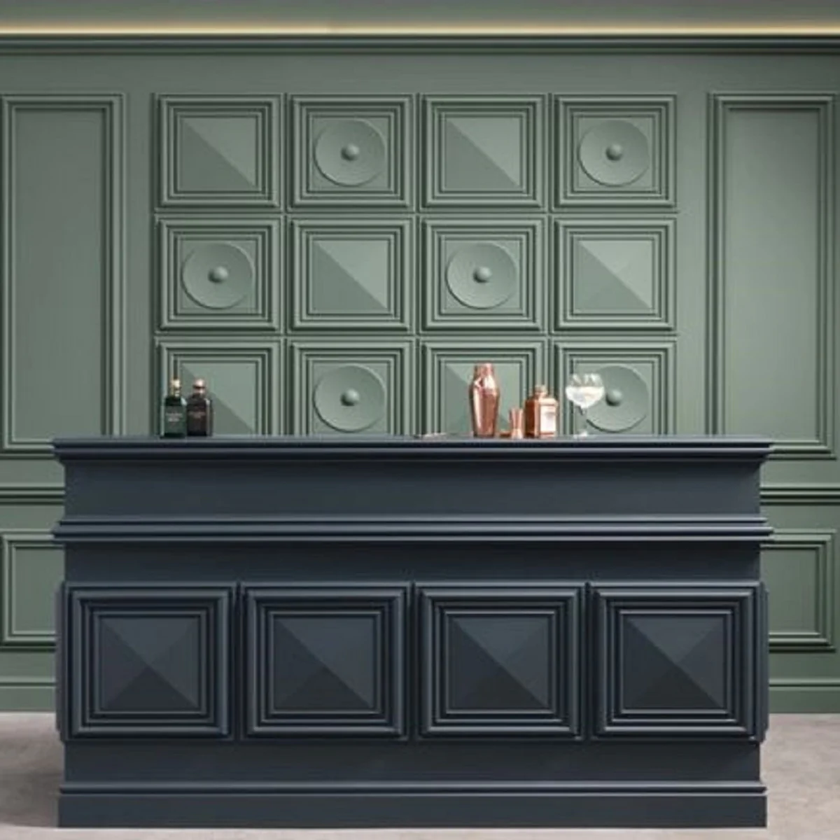 3D panel white 33.3 x 2.6 x H. 33.3 cm - wall panel - ceiling panel - wall decoration in baroque style