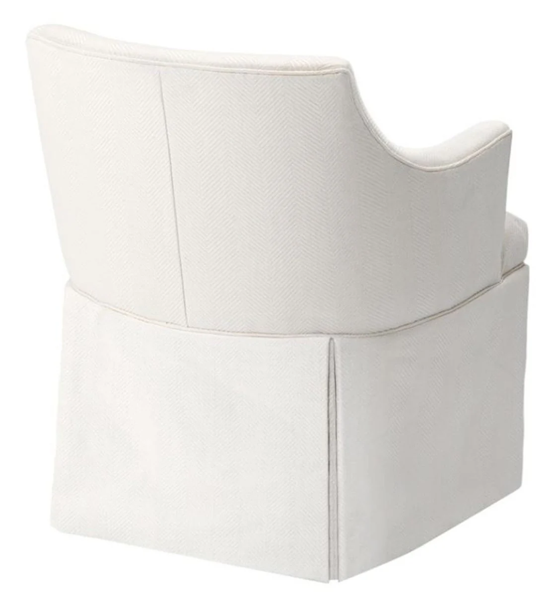 Designer armchair white 63 x 63 x H. 81 cm - luxury collection